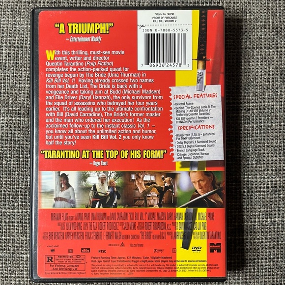 Kill Bill Volume 2 DVD Movie - Picture 3 of 3